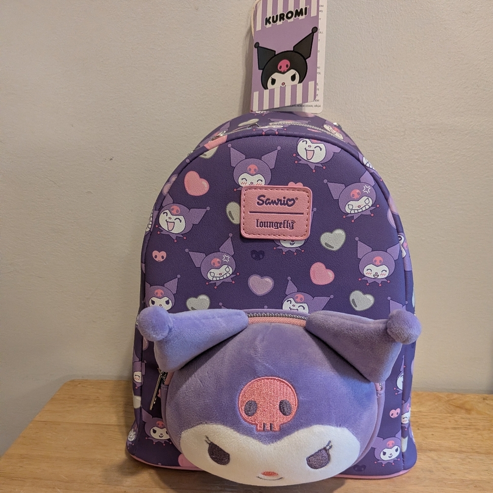 Loungefly Purple Kuromi Backpack with Pink Accents
